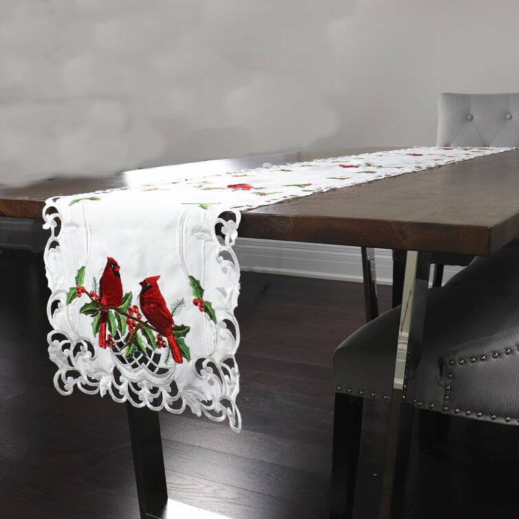 16'' W x 36'' L Brunette Floral Christmas Table Runner