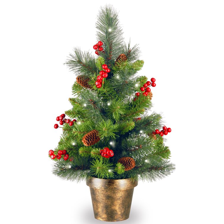 Customizable Christmas Tree & Greenery Set Colonial Pine with Clear Lights