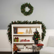 Customizable Christmas Tree & Greenery Set Crestwood Spruce with Lights