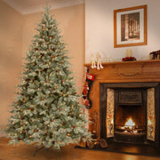Customizable Christmas Tree & Greenery Set Frosted Arctic Spruce with Clear Lights
