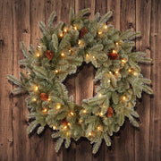 Customizable Christmas Tree & Greenery Set Frosted Arctic Spruce with Clear Lights