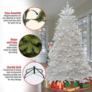 Dunhill Fir 90'' Lighted Artificial Fir Christmas Tree