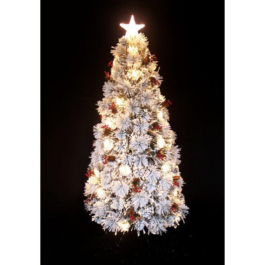 Fiber Optic Snow 6' White Pine Christmas Tree