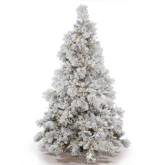 Flocked Alberta 4.5' Artificial Christmas Tree with 250 Warm White LED Lights