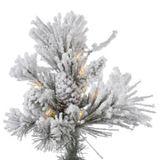 Flocked Alberta 4.5' Artificial Christmas Tree with 250 Warm White LED Lights