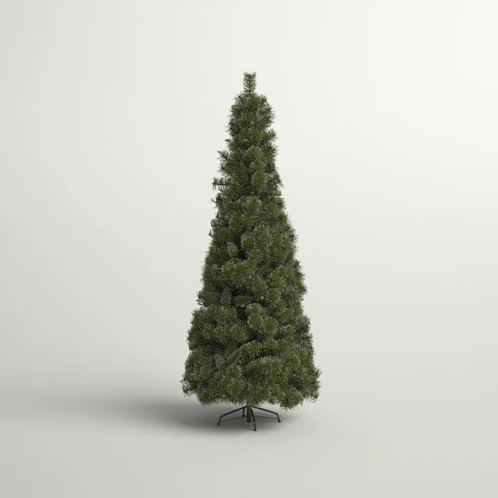Glittery Bristle 90'' Lighted Artificial Pine Christmas Tree