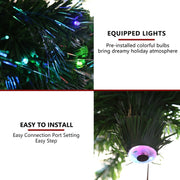 Artificial Fir Christmas Tree With Fiber Optic Lights