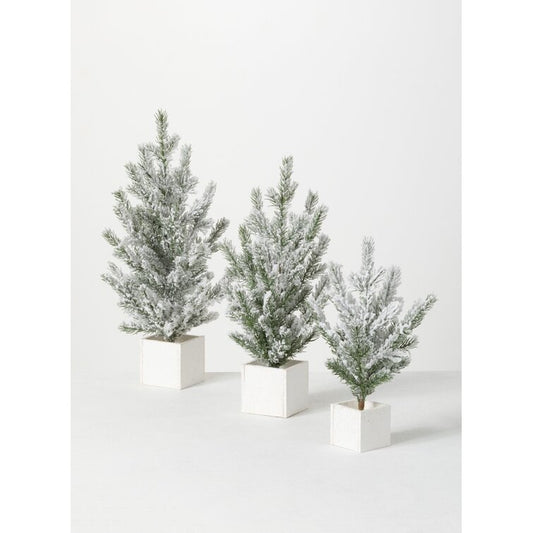 Green/White Pine Flocked/Frosted Christmas Tree