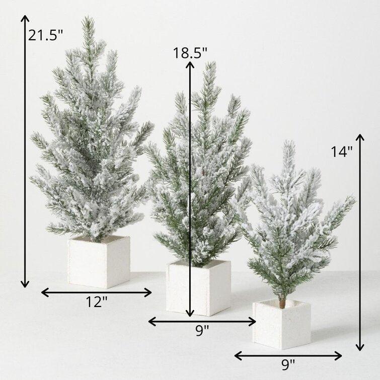 Green/White Pine Flocked/Frosted Christmas Tree