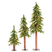 Natural Alpine Green Cedar Artificial Christmas Tree with 200 Clear Lights