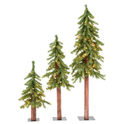 Natural Alpine Green Cedar Artificial Christmas Tree with 200 Clear Lights