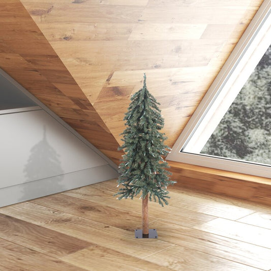 Natural Bark Alpine 2' 3' 4' Artificial Christmas Tree (Set of 3)