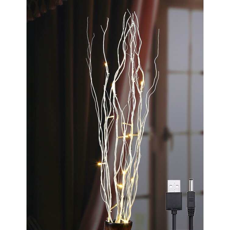Natural Willow Branches 16 Light LED Battery Lighted Branch