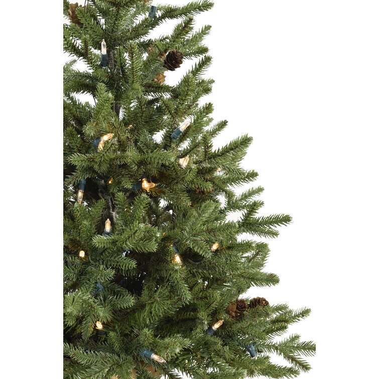 Noble 4' Green Fir Artificial Christmas Tree with 200 Lights (Set of 2)