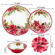 Poinsettias Dinnerware Set S16 (Set of 16)