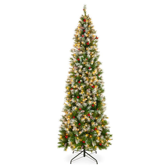 Pre-Decorated Green Artificial Christmas Tree With 700 LEDs