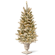 Snowy Sheffield 4' Green/White Spruce Artificial Christmas Tree with 70