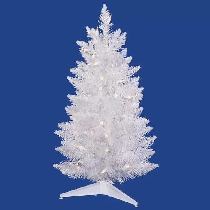 Sparkle White Spruce 30'' Lighted Artificial Tabletop Tree Spruce Christmas Tree