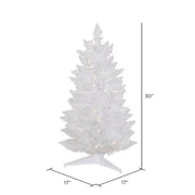 Sparkle White Spruce 30'' Lighted Artificial Tabletop Tree Spruce Christmas Tree