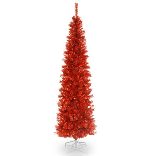 Tinsel Trees 6' Red Artificial Christmas Tree