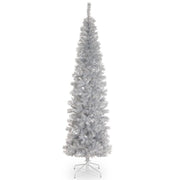 Artificial Tinsel Silver Pine For Christmas