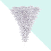 Upside Down 6' White Artificial Christmas Tree