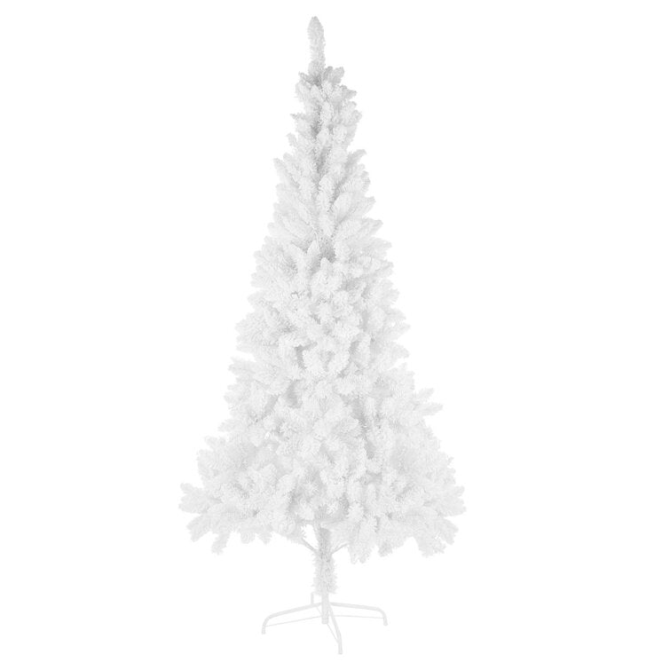 White Artificial Snow Flocked Christmas Tree, 7Ft Full Tree, With Metal Stand
