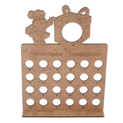 Wooden Advent Calendar Christmas Tree Hanging 24 Chocolates Stand Rack