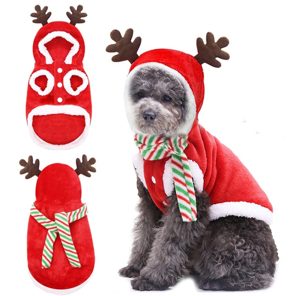 Christmas Costume Santa Claus Puppy Clothes