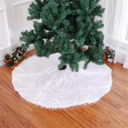 Snowy Plush Christmas Tree Floor Mat