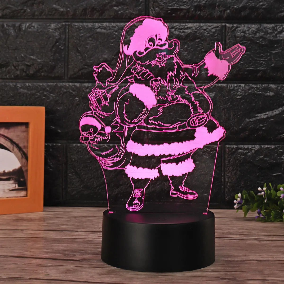 3D Santa Claus LED Color Changing Night Light