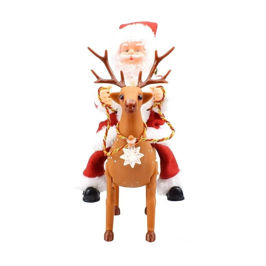 Deer Riding Santa Claus Sing Christmas Songs