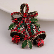 Christmas Retro Bell Festive Brooch Pin Gift