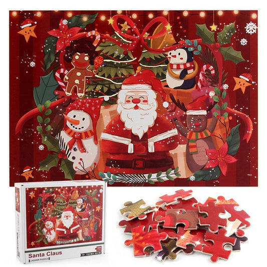 Christmas Snowman Elk Jigsaw Puzzle Gift