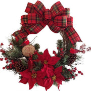 Christmas Wreath Artificial Plant Rattan Circle - Christmas Trees USA