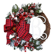 Christmas Wreath Artificial Plant Rattan Circle - Christmas Trees USA