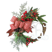 Christmas Wreath Artificial Plant Rattan Circle - Christmas Trees USA