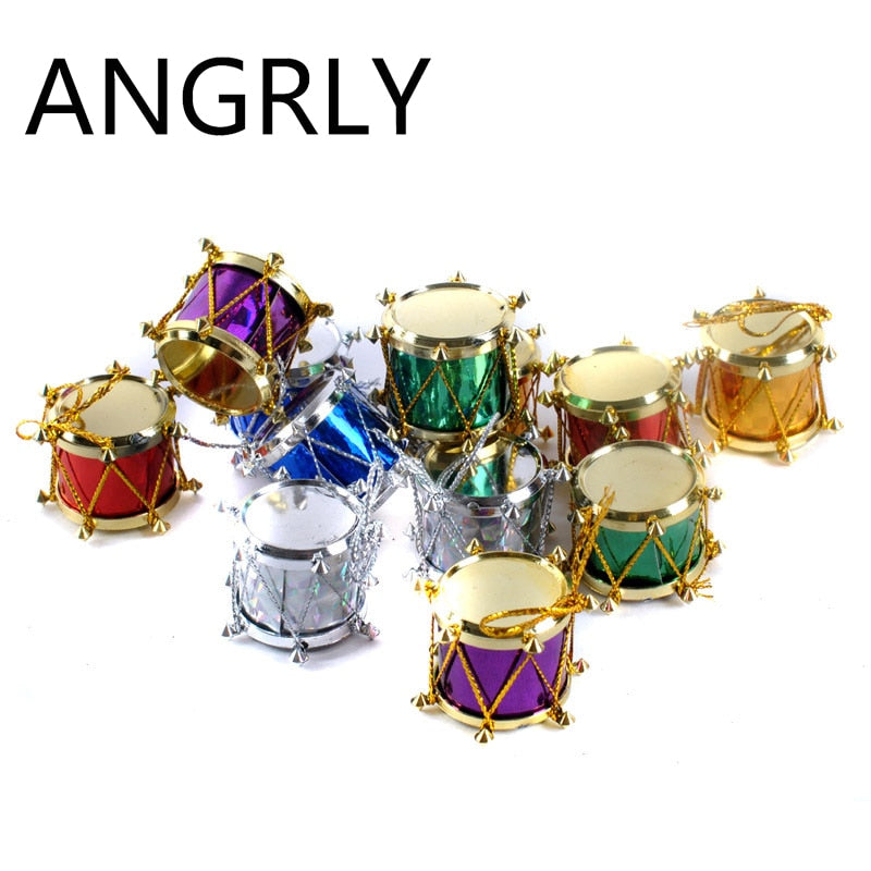Laser Small Drum Christmas Ornament