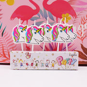 Cartoon Unicorn And Flamingo Candles