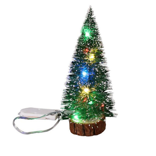 Plastic Mini Christmas Tree With LED Lights Xmas
