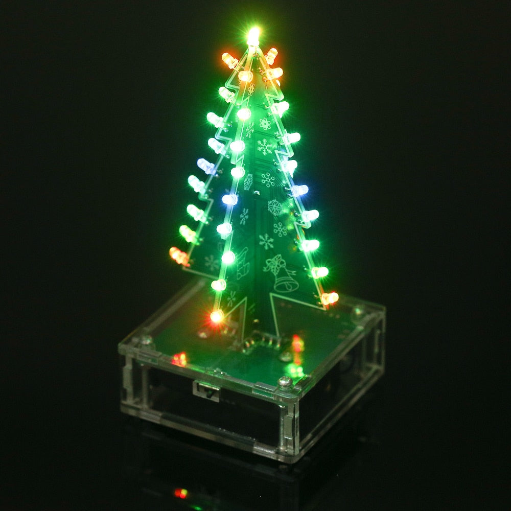DIY Colorful Easy Making LED Light Acrylic Christmas Tree Speakers with Music - Christmas Trees USA