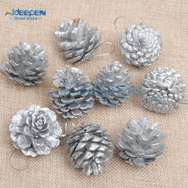 Golden And Silver Christmas Tree Hanging Ornaments