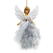Christmas Doll Mini Angel Christmas Tree Pendant With Silver Wings