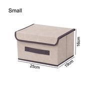 Cotton Linen Storage Box With Cap 2 Size Christmas Storage