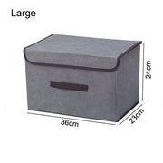 Cotton Linen Storage Box With Cap 2 Size Christmas Storage
