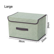 Cotton Linen Storage Box With Cap 2 Size Christmas Storage