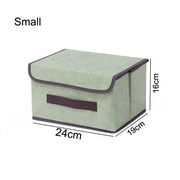 Cotton Linen Storage Box With Cap 2 Size Christmas Storage