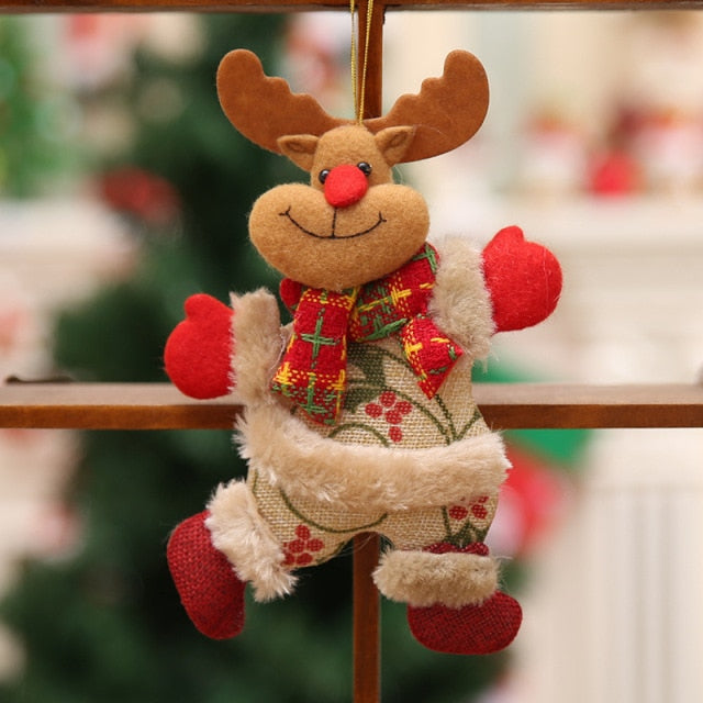 Santa Claus Snowman Tree Pendant Doll Hang Decorations
