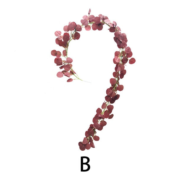 2M Artificial Green Eucalyptus Garland Leaves Christmas Decoration Wreath DIY - Christmas Trees USA
