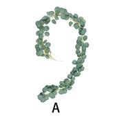 2M Artificial Green Eucalyptus Garland Leaves Christmas Decoration Wreath DIY - Christmas Trees USA